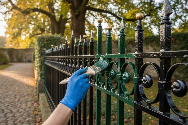 Galvanized Fence Painting in Waco, TX